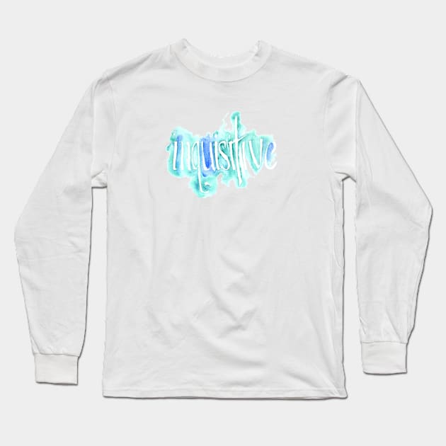 Inquisitive Watercolor Long Sleeve T-Shirt by RavensLanding